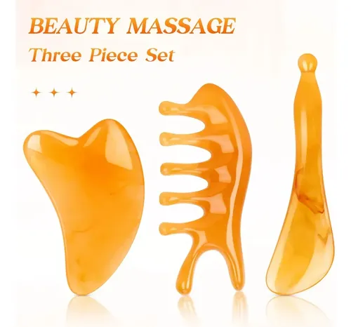 Tablero Facial Para Raspar La Piel, Masaje De Spa Con Resina 2pcs Set