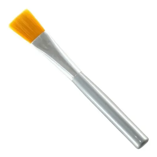 Pincel Para Maquillaje Fluido Mascarillas Pelo Taklon P314 Color Plateado
