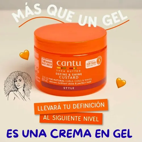 Gel Crema Custard Cantu Definición Shea Butter+ Peine Rizos