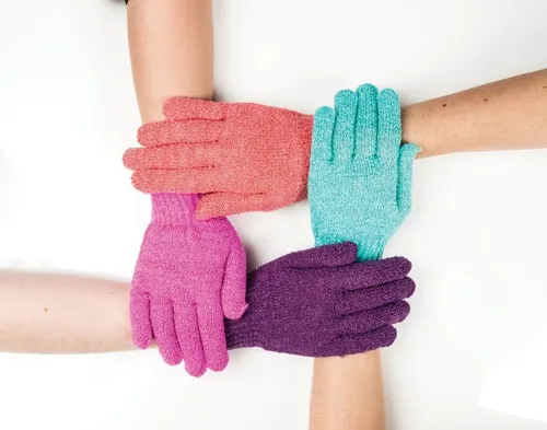 Guantes Exfoliantes X2 Limpieza Rostro Piel Facial Corporal