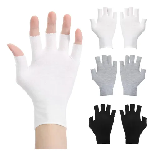 Guantes Sin Dedos Algodón Hidratantes 3 Colores Unisex