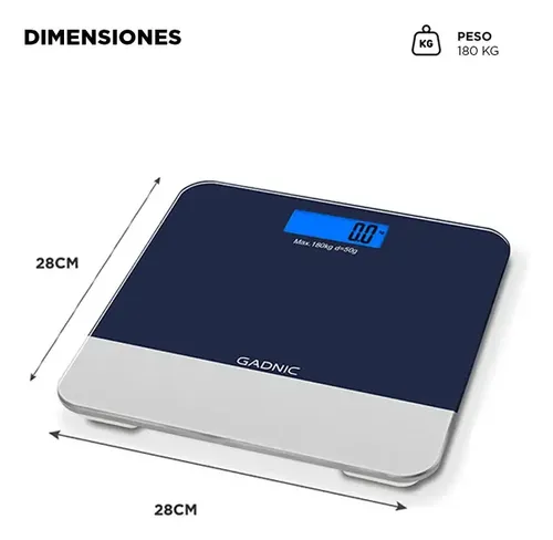 Balanza De Baño Digital Bluetooth Gadnic Lcd App Mide Grasa Color Gris Oscuro