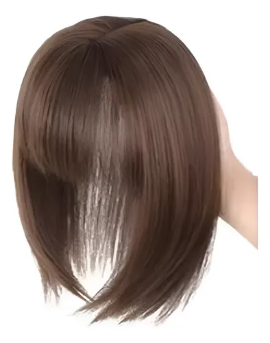 Toppers De Cabello Natural Con Flequillo, Extensiones De