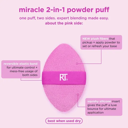 Esponja Y Polvo Para Mezclar Maquillaje Puff Real Techniques
