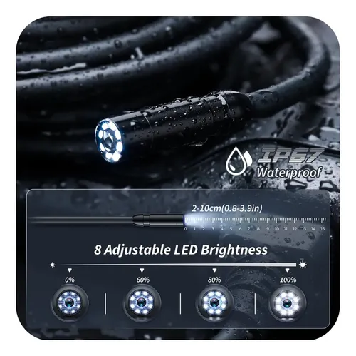 Cámara Endoscopio Boroscopio Industrial Luz Led Impermeable