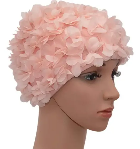 Gorro De Baño Vintage Medifier Rosa Estilo Retro Para