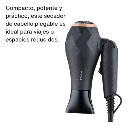 Secador Pelo Plegable 2 Velocidades 1000w 110v 220v Boquilla