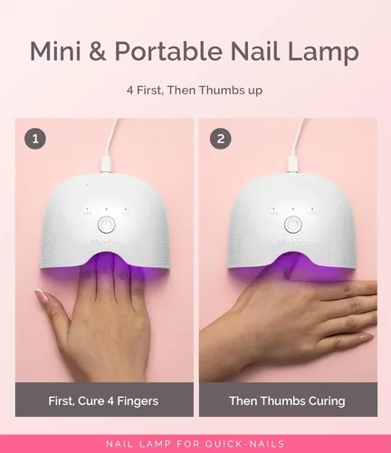 Lámpara Uv Led Chica Para Uñas Gel Base Y Top Coat