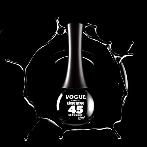 Esmalte Rápido Secado Noche Estrellada Negro 12ml Vogue
