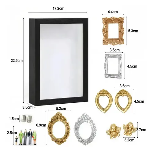 Romántica Caja De Sombras Con Forma De Mini Museo Con Led, R