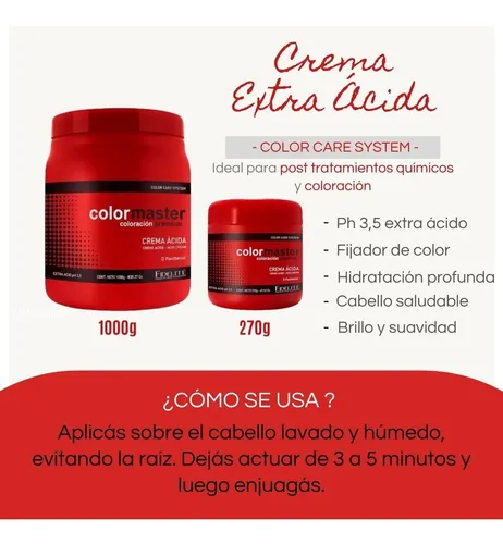 Fidelité- Colormaster- Crema Extra Ácida Ph3,5 1000g. X 6 U
