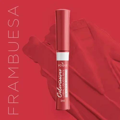Vogue Labial Líquido Colorissimo Encanto Frutal Frambuesa