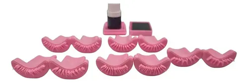 Kit 5 Plantillas Sellos Pestañas Parpado Inferior Tinta Almo