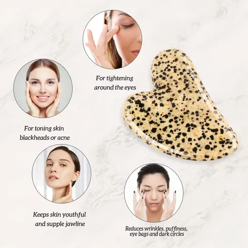 Set De Herramientas Faciales Gua Sha Xyzbstar, Masajeador Ra