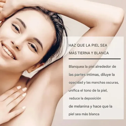 Crema Blanqueadora, Crema Iluminadora, Para Axilas, Rodillas, Codos, Muslos Internos, Línea Del Bikini, Crema.