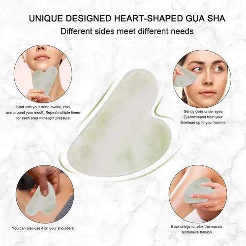 Rodillo Facial Y Gua Sha Xyzbstar Butter Jade