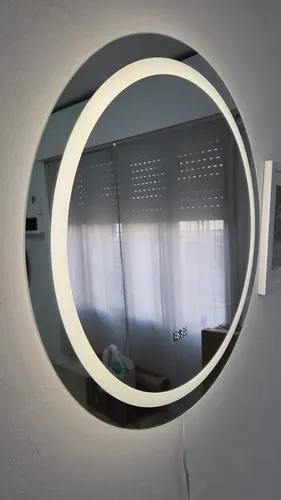 Espejo Con Luz Led Calida Fria o Neutra Touch Tactil Con Dimmer 60 Cm Redondo Para Baño Dormitorio CuantoArte Circular Premium