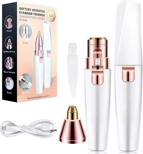 Depilador Removedor Cejas Vello 2 En 1 Usb Cara Mujer