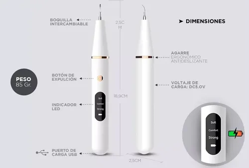 Removedor Cepillo Eléctrico Sónico Elimina Sarro Dental Oral