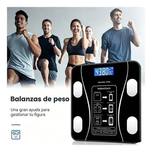 Báscula Inteligente Digital Baño Mide Grasa Muscular Imc Su