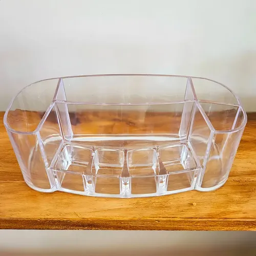 Organizador Acrílico Transparente Baluni 8 Compartimentos Brochas Maquillaje