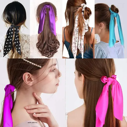Coleteros De Satén De Seda, Bufanda Para El Cabello Con