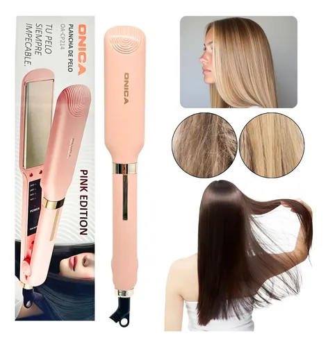 Planchita De Pelo Profesional Onica Alisadora De Cabello Color Rosa