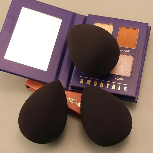 Set 5 Esponjas Maquillaje Negra Sin Látex