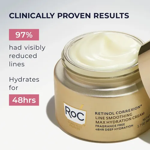 Roc |line Smoothing Max Hydrating Cream-retinol En Crema 48g Momento De Aplicación Día/noche Tipo De Piel Todo Tipo De Piel