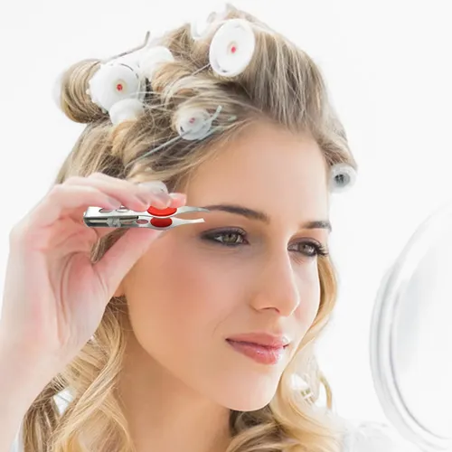 Pinzas Depiladoras Cejas Portátil Compacto Precisión Ojos .