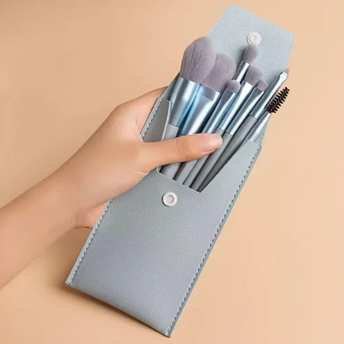 Set 8 Brochas De Maquillaje Con Estuche Portátil