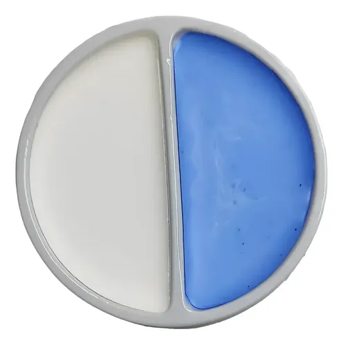 Set Maquillaje Pintura Celeste Y Blanca Argentina Bicolor$em
