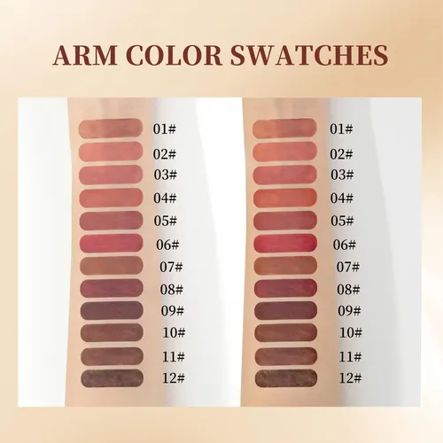 Aseawave Set 12 Lápices Delineadores Labiales Marrones