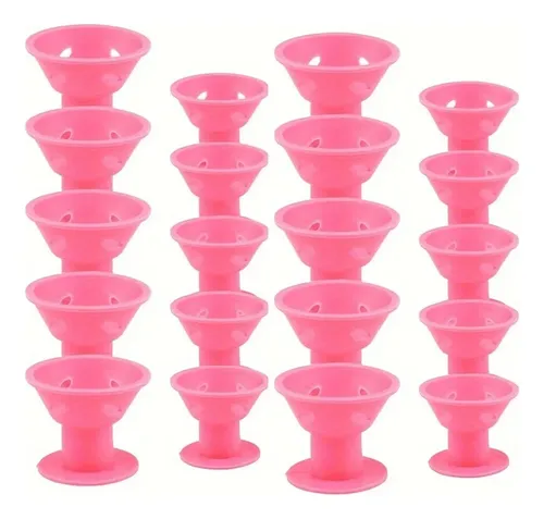 30 Rulos Sin Calor Espiral Hongo Todo Cabello