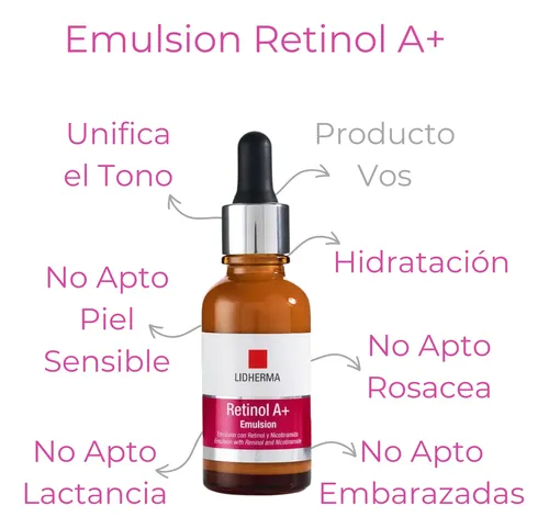 Crema Retinol A+ Y Serum Emulsion Antiage Manchas Lidherma