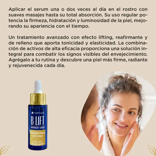 Serum Reafirmante Carthage Antiarrugas Hialuronico B Lift 30