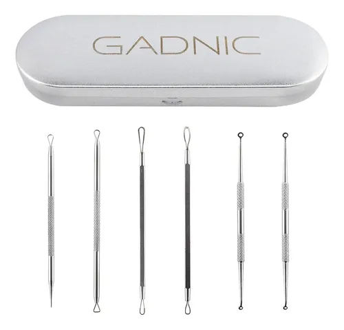 Kit Limpieza Facial Gadnic KM600 Extractor Acné 11 Brochas Bolso