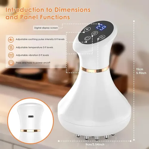 Dispositivo De Masaje Eléctrico Recargable Meridian Brush Gu