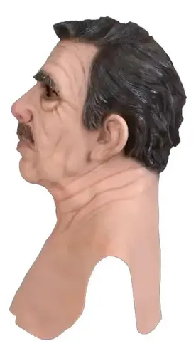 I Anciano 3d Realista Peluca Mask Prop Imitation
