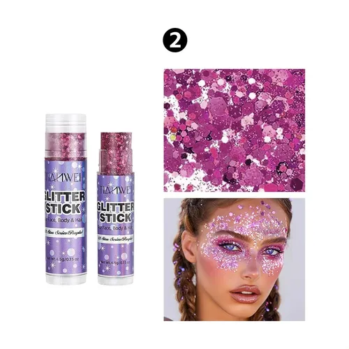 Set De Maquillaje Corporal Con Purpurina De 6 Colores Para E