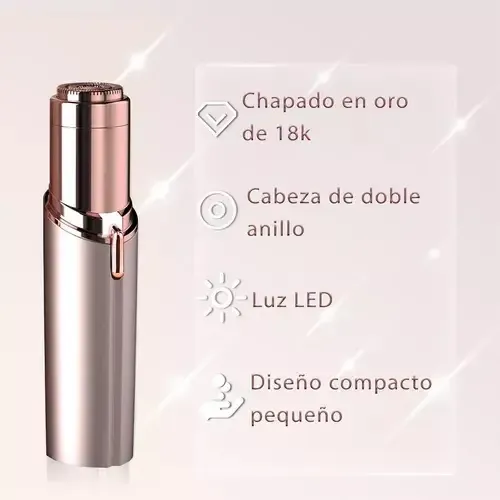 Depiladora Facial Eléctrica Para Mujer Con Luz Recargable