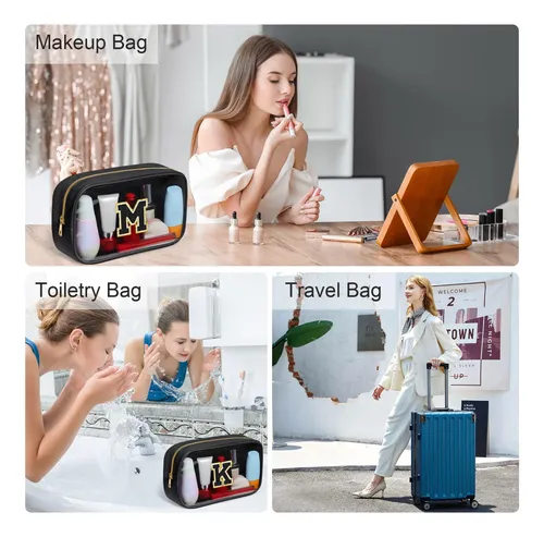 Neceser De Viaje Transparente Yoolife Initial, Negro