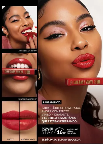 Labial Avon Powerstay Vinyl Nude Musa 16hr Larga Duración
