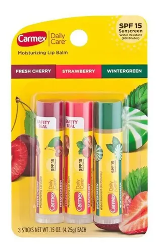Carmex bálsamo labial de frutilla original 100% Spf 15