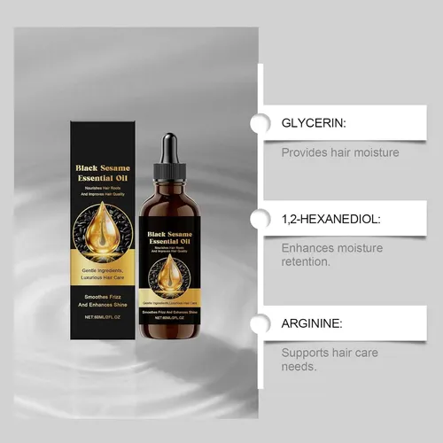 Aceite Capilar De Sésamo Negro, Sérum Voluminizador Nutritiv