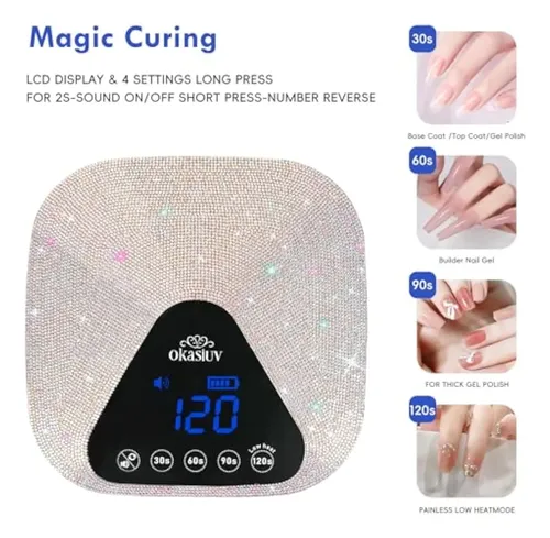 Lámpara De Uñas Led Uv De 54 W Con Guantes Uv,