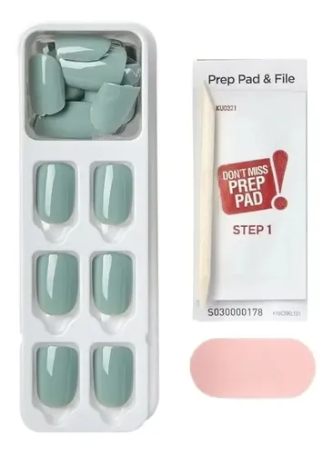 Uñas Press On – Kiss Impress Color Going Green