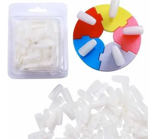 Tips Uñas Con Encastre Para Soporte Practica Manicura X100 U