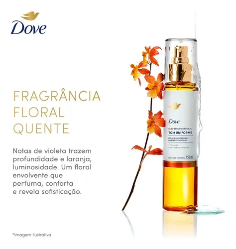 Dove Aceite Corp Tono Uniforme Aceite De Rosa Mosqueta 150ml