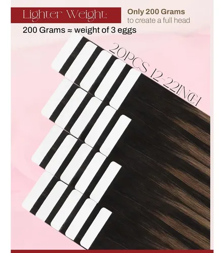 Extensiones De Cabello Con Cinta Remy 18 In #2 Balayage 20